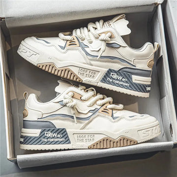 Xajzpa Mens Sneakers Spring Autumn Brand Vulcanized Shoes 2024 Fashion Thick Sole Shoes for Men Male Sport Shoes Tenis Masculino